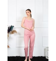 Akbeniz Kadın İp Askılı Somon Pijama Takım 4136
