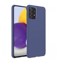 Samsung Galaxy A72 İnce Mat Silikon Kılıf Lacivert