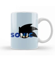 Sonic The Hedgehog Logo Kupa Bardak Porselen