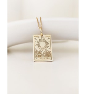 Kişiye Özel 925 Ayar Gümüş The Sun Tarot Kolye