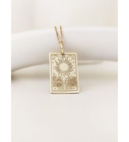 Kişiye Özel 925 Ayar Gümüş The Sun Tarot Kolye