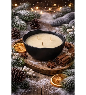 Üç Fitill Doğal Soya Wax Vanilya Kokulu Dekoratif Kase Hediyelik Dekor (TEKLİ)