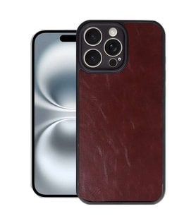 iPhone 16 Pro Max Kılıf Aras Deri Kapak - Bordo