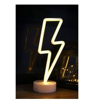 MOBGİFT Şimşek Tasarımlı Neon Led Masa Ve Gece Lambası
