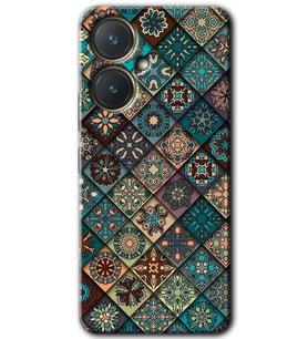 Vivo Y27 Kılıf HD Desen Baskılı Kılıf - Mandala Desen
