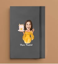 Kişiye Özel Doğum Günü Kadın Model 13x21 Gri Defter-48