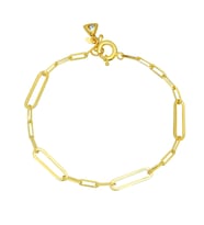 Barika Jewelry Kadın 14 Ayar Altın Ataş Zincir Bileklik