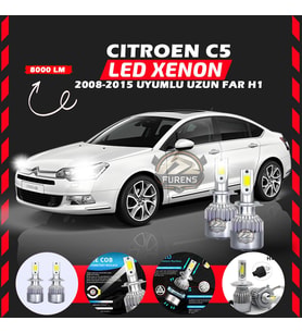 Citroen C5 2008-2015 Uzun Far Uyumlu Şimşek Etkili Led Xenon Performance Series H1