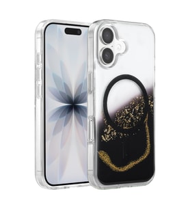 Onegif Apple iPhone 17 Lotus Simli Magsafe Kapak - Siyah