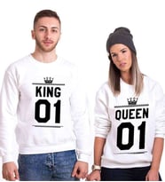 Tshirthane King Queen 01 Sevgili Kombinleri Sweatshirt Kombini (Tek Ürün Fiyatıdır.)