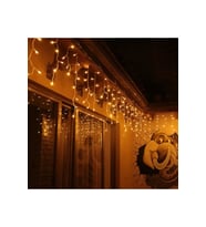 4 Metre 8 Fonksiyonlu Saçak Led Sarkıt Led Eklenebilir Led Led Peri Led Işık Yılbaşı Işık Led Süsle (Sarı)