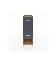 Kronos Dolap 3 Çekmeceli 44x59x134 Çam-Antrasit
