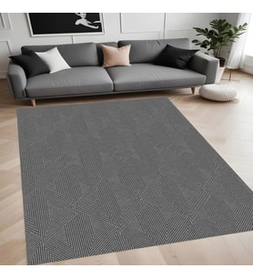 Rovigo Home Dijital Baskı Yıkanabilir Kaymaz Taban Salon Halısı Ve Yolluk RV060-FNL333 (Gri)