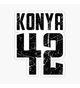 42 KONYA Sticker Yapıştırma Oto Etiket 17cm
