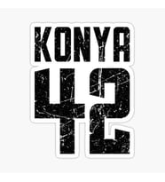 42 KONYA Sticker Yapıştırma Oto Etiket 17cm