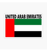 Model2 Birleşik Arap Emirlikleri Bayragı Araba Sticker 19 Cm