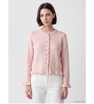 LCW Modest Pembe Bisiklet Yaka Kadın Triko Hırka