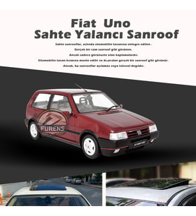 Fiat Uno Parlak Siyah Yalancı Çakma Sahte Sunroof