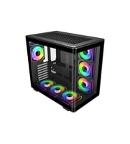 COOLERMASTER ELITE 600 Curve TG E600-KGNN-S02 7x12cm ARGB Siyah Gaming MıdTower PC Kasası