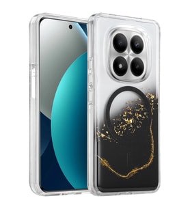 Onegif Redmi Note 15 Pro Plus 5G Lotus Simli Magsafe Kapak - Siyah