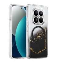 Onegif Redmi Note 15 Pro Plus 5G Lotus Simli Magsafe Kapak - Siyah