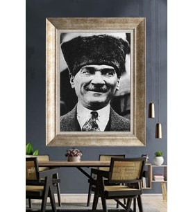 Gümüş Çerçeveli Atatürk Tablo ds179