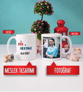 Diş Hekimine Hediye Diş Hekimi Kupa Bardak Fotoğraflı
