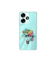 Infinix Hot 30 ile Uyumlu Splash Bukalemun Tasarımlı Şeffaf Silikon Kılıf