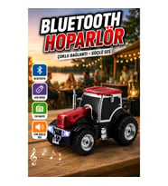 Retro Tasarımlı Bluetooth Hoparlör 12W Kablosuz Müzik Çalar FM Radyo TWS Destekli