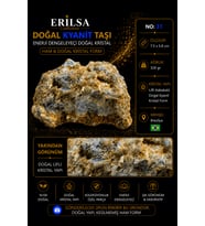Sertifikalı Doğal Kyanit Taşı Ham Kristal Kütle Koleksiyonluk Mineral Kaya No 31