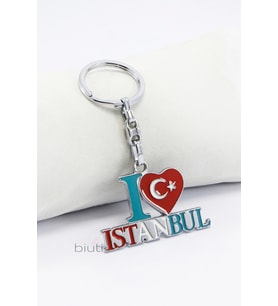 I Love Istanbul Temalı Metal Anahtarlık, İstanbul Hatırası ve Hediyelik Anahtarlık