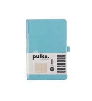 PULKO PND040  SERT KAPAK 9x14cm 80gr.176 SAYFA TERMO DERİ ÇİZGİLİ NOT DEFTER - BUZ MAVİSİ