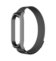 Xiaomi Mi Band 5 Uyumlu Kordon Hasır Metal Mıknatıslı Örgü Zore KRD-01 Kayış