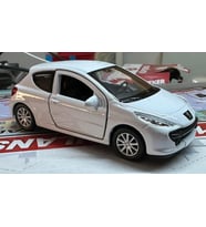 Oyuncak Metal Model Araba 1/36 Çek Bırak Peugeot 207 Beyaz