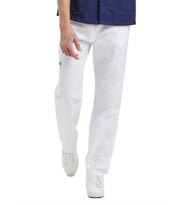 BASIC- Erkek Likralı Beyaz Üniforma Pantolon (Karışık)