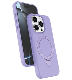 iPhone 15 Pro Max Regal Magsafe Standlı Kapak - Lila