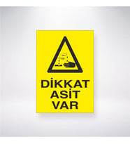Dikkat Asit Var 21x28 Arkası Yapışkanlı Levha