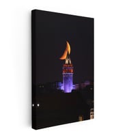 Dikey Kanvas Tablo Galata Kulesi Tepesinde Hilal Şehir Mimari Tablo Ev Ofis Duvar Dekoru