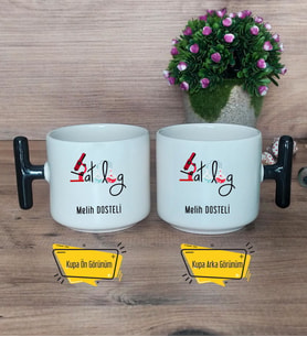 Patalog Kupa Bardak T Siyah Kulplu Tıp Bayramı Hediyesi 