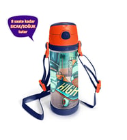 Coral High Kids Civit Neon Turuncu Kaykay Desenli Pipetli Çelik Termos 500 ml 11923