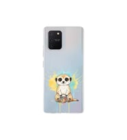 Samsung Galaxy A91 ile Uyumlu Splash Mirket Tasarımlı Şeffaf Silikon Kılıf