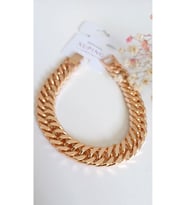 BURGU ÇELİK XUPİNG KALIN BİLEKLİK ROSE RENK ANTİ ALERJİK KARARMAZ SERİ 15-20 CM