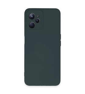Realme C35 Kılıf Nano İçi Kadife Silikon - Koyu Yeşil