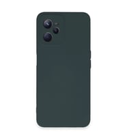 Realme C35 Kılıf Nano İçi Kadife Silikon - Koyu Yeşil