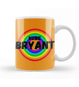 Kobe Bryant   Basketball gifts Vintage Retro Rainbow Quotes For BOYS AND Dad Kupa Bardak Porselen