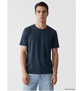 LCWAIKIKI Classic Petrol Regular Fit İnce Kumaş Tişört /03