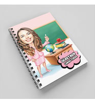 Ders Anlatan Öğretmen Karikatürlü Defter