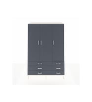Hyperion Gardrop 5 Raflı 6 Çekmeceli Tek Askılı 132x44x195 Aytaşı-Antrasit