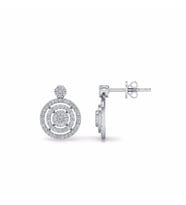 0,50 Karat Pırlantalı Küpe (Altın-Beyaz)