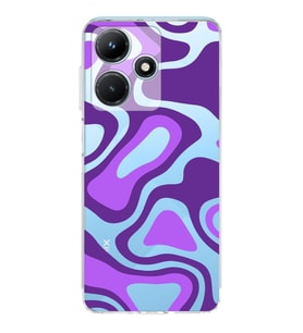 PrintiFy İnfinix Hot 30i Uyumlu Kamera Korumalı Renkli Desen Tasarımlı Şeffaf Silikon Kılıf